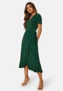 John Zack Short Sleeve Wrap Dress green S (UK10)