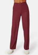 BUBBLEROOM High Waist Regular Suit Trousers Dark red 46
