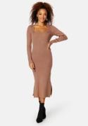BUBBLEROOM Osminda knitted cut out dress Brown S