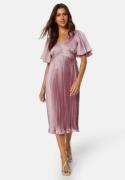 Bubbleroom Occasion Juliet Pleated Dress Dark dusty pink 46