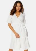 BUBBLEROOM Krystal wrap dress Offwhite S