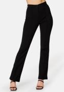 BUBBLEROOM Idarina Soft Flared Suit Trousers Black L