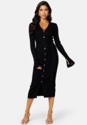 BUBBLEROOM Fine Knitted Cardigan Dress Black L