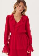 BUBBLEROOM Cheyenne Frill Dress Red 44