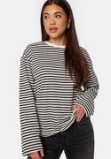 Pieces Sadie LS Top Cloud Dancer Stripe: S