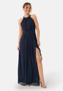 AngelEye High Neck Maxi Dress With Split Navy XL (UK16)