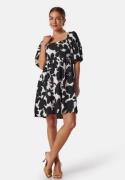 BUBBLEROOM Puff Sleeve Short Dress Patterned M