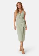 BUBBLEROOM Sleeveless Wrap Dress Dusty green L