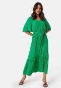 BUBBLEROOM Butterfly Sleeve Viscose Dress Green 34