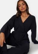 Happy Holly Paulette Wrap Top Navy 40/42