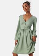 BUBBLEROOM Structure Button Short Dress Green XS