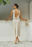 Bubbleroom Occasion CC Low back Dress Champagne S