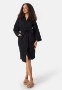 BUBBLEROOM Bonnie Cotton Waffle Robe Black XXS/XS