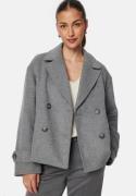 BUBBLEROOM Short Wool Blend Jacket Grey melange XS