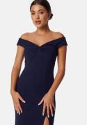 Bubbleroom Occasion Twist Off Shoulder Gown  XS