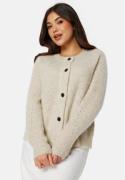 SELECTED FEMME Slflulu LS knit short cardigan Birch Detail:MELANGE XL