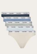 Calvin Klein Thong 5 Pack Grymrn/GRY HTR/P AIR/TROP/INKR S