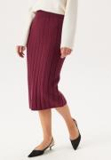 GANT Wide Ribbed Wool Skirt Plumped Red M