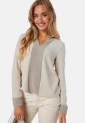 VERO MODA Vmwigga L/S CONTRAST TOP Pumice Stone Det:Moon Rock Ctr M