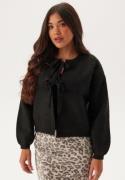 VERO MODA Vmbow Ls O-neck Tie Cardigan Black XL