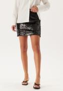 BUBBLEROOM Sequin Short Skirt  Black L