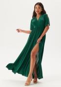 Bubbleroom Occasion Butterfly Sleeve Soft Gown Emerald green L