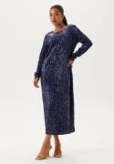 Happy Holly Sequin Long Midi Dress Midnight blue 52/54