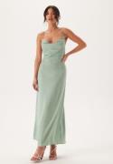 Bubbleroom Occasion Waterfall Satin Ankle dress Dusty green 44