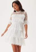 BUBBLEROOM Frill Lace Dress White 42