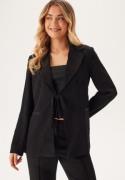 BUBBLEROOM Front Tie Structured Blazer Black 38