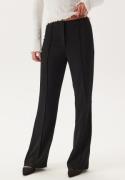 BUBBLEROOM Flared Structured Suit Trousers Black 44