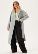 BUBBLEROOM Belted Midi Trenchcoat Dusty green 50