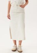 VILA Vinus Hw Midi Denim Skirt Cloud Dancer L