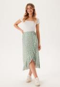 Happy Holly Selima Frill Wrap Skirt Green/Floral 48/50