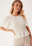 Happy Holly Butterfly Sleeve Smock Top Offwhite 52/54