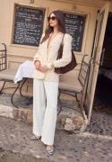 Happy Holly High Waist Wide Suit Pants Cream 36