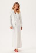 BUBBLEROOM Linen Blend Maxi Skirt Offwhite 44