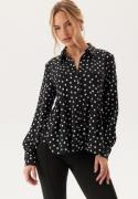 VILA Virasha L/S SHIRT SHIRT SHIRT  Black Beauty Aop:snow White Do 42