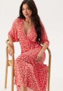 Happy Holly Wrap Dress Red/Floral 40/42