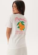 Pieces Pcsummer Ss Printed T-shirt Bright White Print:paradise Or XS