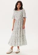 Happy Holly Butterfly Sleeve Viscose Midi Dress Offwhite/Patterned 32/...