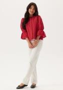 Happy Holly Broderie Anglaise Blouse Red 48/50