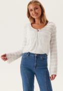 Pieces Pcanine Ls Tie Top Bright White M