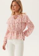 BUBBLEROOM Flounce Blouse Pink/Floral XS