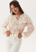 BUBBLEROOM Flounce Blouse Offwhite/Floral M