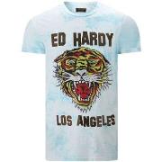 Lyhythihainen t-paita Ed Hardy  Los tigre t-shirt turquesa  EU S