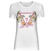 Lyhythihainen t-paita Guess  SS CN TRIANGLE FLOWERS TEE  EU S