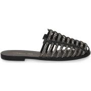 Sandaalit S.piero  BLACK LEATHER STRASS  37