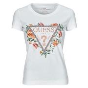 Lyhythihainen t-paita Guess  TRIANGLE FLOWERS  EU S / M