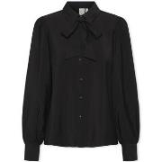 Paita Y.a.s  YAS Noos Pil LS Bow Shirt - Black  EU M